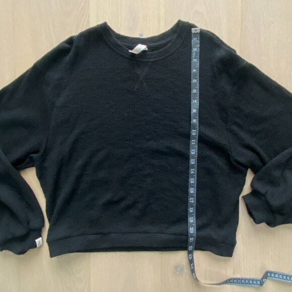 P'tula Soft Relaxed Waffle Knit Set in Black Size L Top/M Bottom  🖤 - Picture 7 of 17